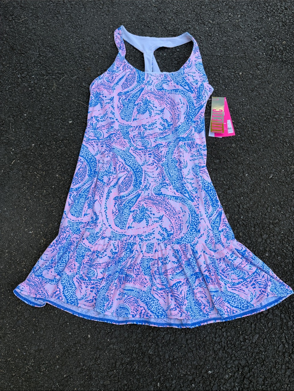 NWT! LILY PULiTZER Luxletic Pink & Blue Racerback Dress Summer